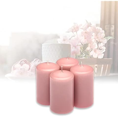 Velas pilar de rosa