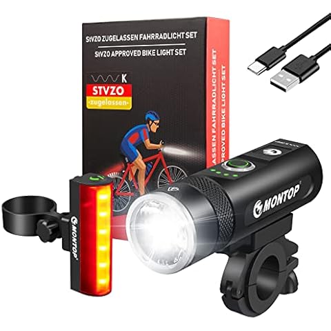 Fahrradlampensets mit wiederaufladbaren Batterien