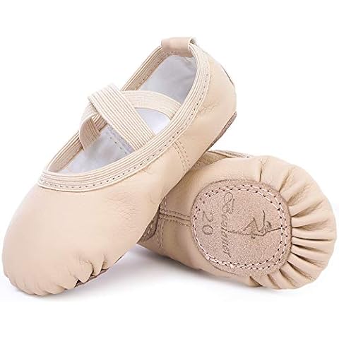 Zapatillas de danza de cuero para niñas